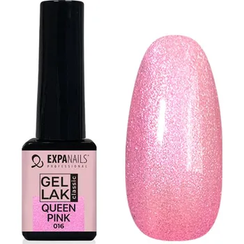 Lak na nehty UV/LED Gel lak - Queen Pink třpyt - 5 ml