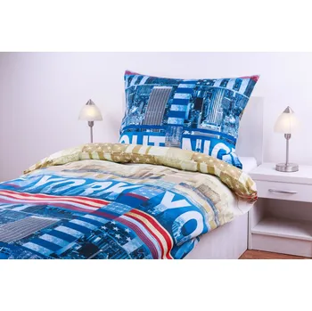 Povlečení Luxusní bavlněné povlečení - perkál - New York night - poslední kus!!
