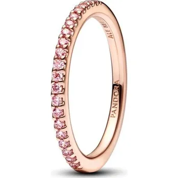 Prsten Prsten PANDORA Třpytivý růžový kroužek 60 182999C01-60