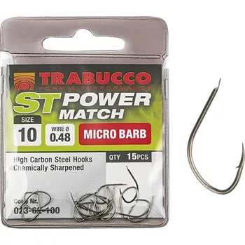 Rybářský háček Háčky Trabucco ST Power Match 15ks|vel.12