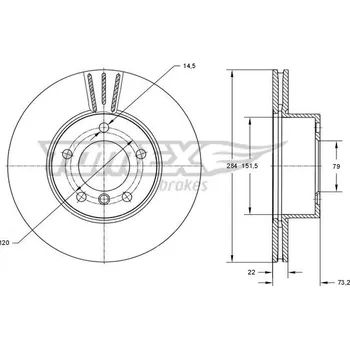 Brzdový kotouč Brzdový kotouč TOMEX Brakes TX 73-99