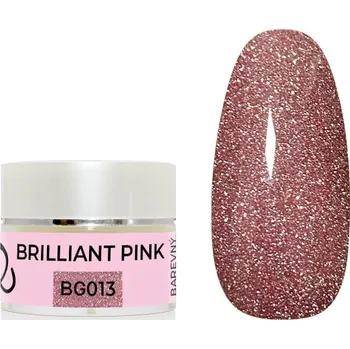 Lak na nehty UV/LED gel barevný - Brilliant Pink třpyt 5g