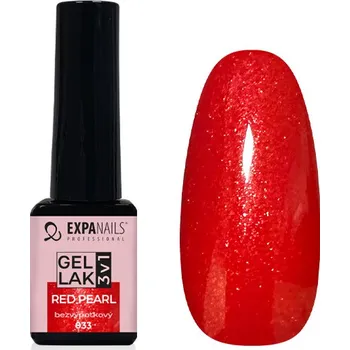 Lak na nehty UV/LED Gel lak 3v1 - Red pearl 5 ml