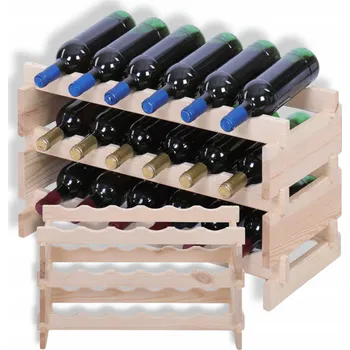 Stojan na víno Stojan na lahve modulový regál na víno 3x6 lahví POLSKÝ EKO BEZ NÁŘADÍ