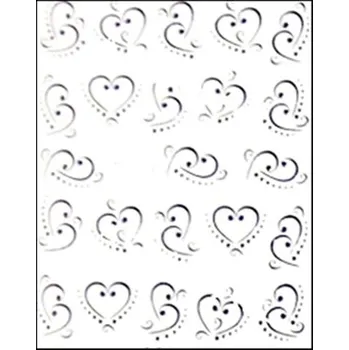 Přípravek na nehty Zdobení černé - Srdce