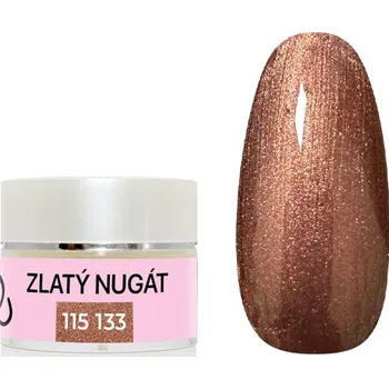 Lak na nehty UV/LED gel barevný - Zlatý nugát perleť 5g