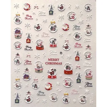 EXPA-nails Zdobení č.026 - Vánoční baňky a vločky, santa