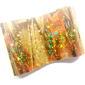 Přípravek na nehty Fólie - Zlatá holograf č.3 - 100x6cm