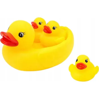 Hračka pro nejmenší SADA KAČENEK HRAČKA DO VANY VELKÁ KAČENA + 3 MALÉ KAČENKY