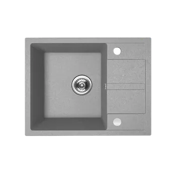 Granitový dřez Kuchinox Dřez 1 komorový s odkapávačem Viti, granit - SBX_513Y, šedý