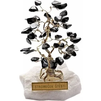 Stromeček štěstí obsidián vločkový výška cca 6 cm