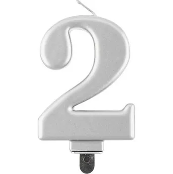 Dortová svíčka GD Svíčky dortové SILVER 2 BC metal