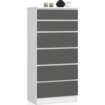 Komoda MOB Komoda Akord Kalista III (bílá + šedá)