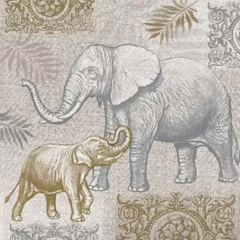 Papírový ubrousek Ubrousky MAKI L (20ks) Indian Style Elephants
