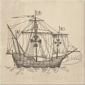 Papírový ubrousek Ubrousky PAW Dekor L (20ks) Sailing Ship