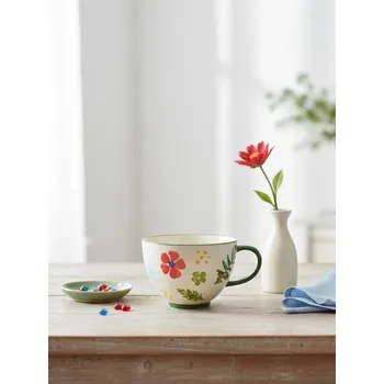 Sinsay - Keramický hrnek s květinovým motivem - zelená - 009DS-77X - 009DS-77X-ONE