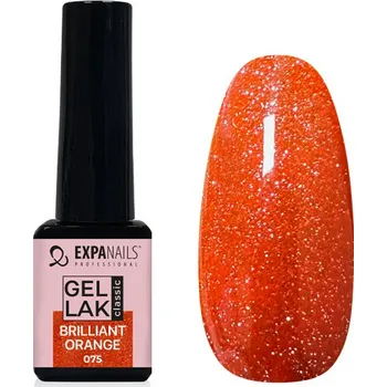 Lak na nehty UV/LED Gel lak - Brilliant Orange třpyt 5 ml