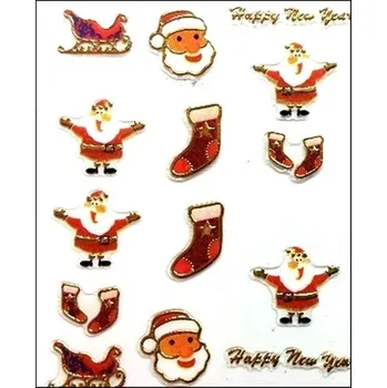 Zdobení - Vánoční - Punčochy, Santa, Saně