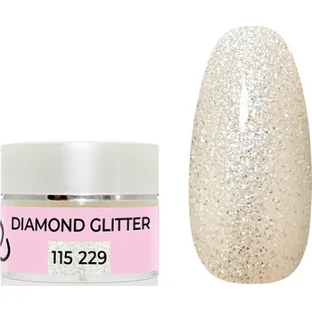 Lak na nehty UV/LED gel barevný - Diamond glitter 5g