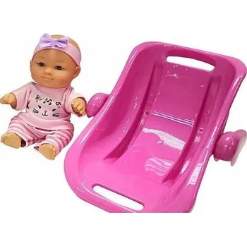 Panenka SMILY PLAY Panenka miminko v nosítku 19 cm autosedačka