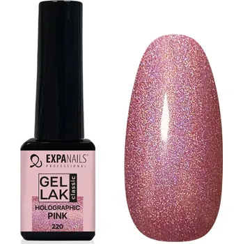 Lak na nehty EXPA-nails UV/LED Gel lak - Holographic Pink Objem: 5 ml