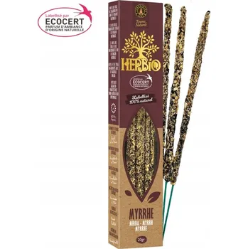 Čajovna Herbio Botanické vonné tyčinky MIRHA zklidňující účinek pro mysl, proti stresu 20 g