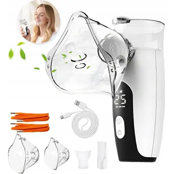 Inhalátor INHALÁTOR NEBULIZÁTOR PRO DĚTI I DOSPĚLÉ TICHÝ PŘENOSNÝ 3 režimy