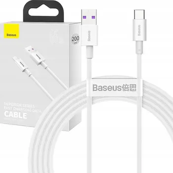 Datový kabel Kabel Baseus USB - USB typ C 2 m bílý