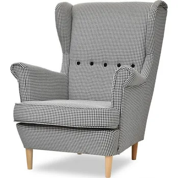 Křeslo Mebel Partner Margis (černobílá + buk)