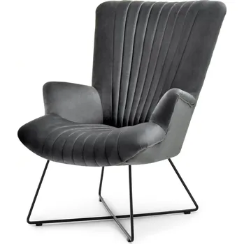 Křeslo Mebel Partner Nuttshell (grafitová + černá)