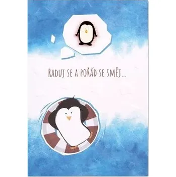 ALBI Přání s broží - Tučňák