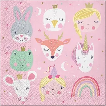 Papírový ubrousek Ubrousky PAW Dekor L (20ks) Magical Friends