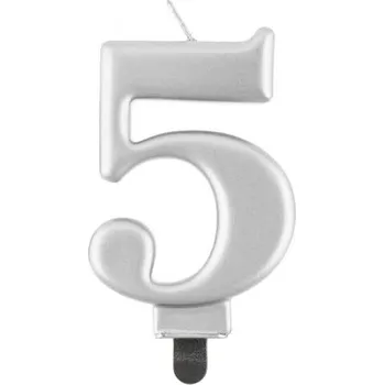 Dortová svíčka GD Svíčky dortové SILVER 5 BC metal