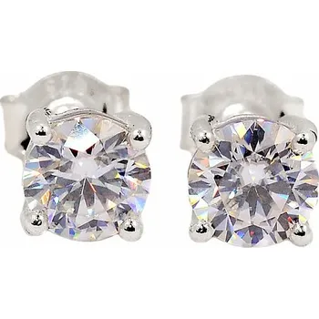 Náušnice Moissanit náušnice stříbro Ag 925 SBC108 cca 0,3 cm, 0,7 g