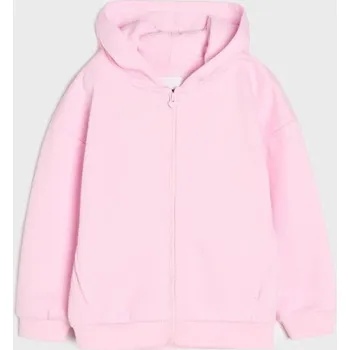 Dívčí mikina Sinsay - Oversize mikina na zip s kapucí - růžová - 557HN-30X - 557HN-30X-122
