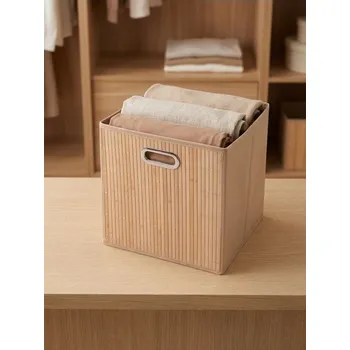 Úložný box Sinsay - Úložný box s bambusovým čelem - béžová - 999HB-08X - 999HB-08X-ONE