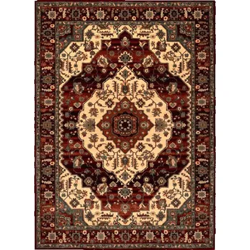 Koberec Koberec KASHQAI 4377 300 ornament bordó / béžový