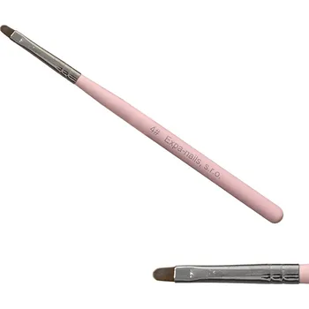 Štětec č.4 - plochý, zakulacený - růžový