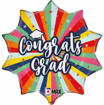 Balónek Fóliový balón hvězda Congrats Grad 45cm