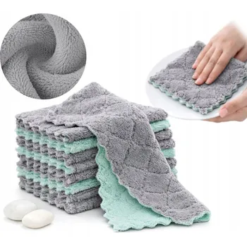 Utěrka 10x Utěrky z Mikrovlákna 25x25 cm Savé Hadříky Utěrky Ručníky do Domácnosti