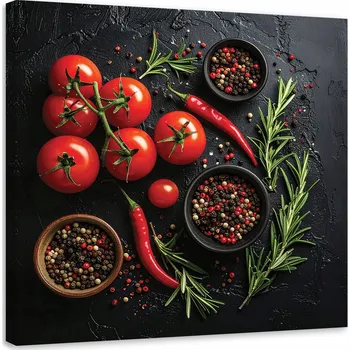 Obraz Obraz do kuchyně restaurace baru jídelny, Zelenina Rajčata Jídlo 30x30