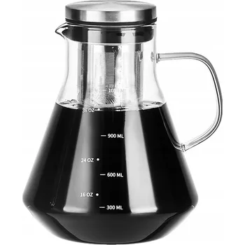 Konvice na čaj Pístový kávovar/čajovar French Press, skleněná konvice