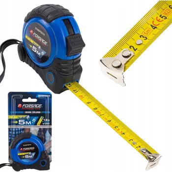 metr Svinovací metr 5m x 19mm Forsage - Měřicí pásmo se zámkem navíjení