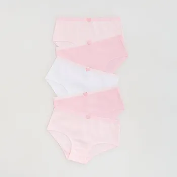 Reserved - Sada 5 kalhotek s vysokým podílem bavlny - pastelově růžová - 643IN-03X - 643IN-03X-U13