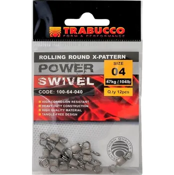 Trabucco obratlík pevnostní Rolling Round X-Pattern 12ks|vel.16 (22kg)
