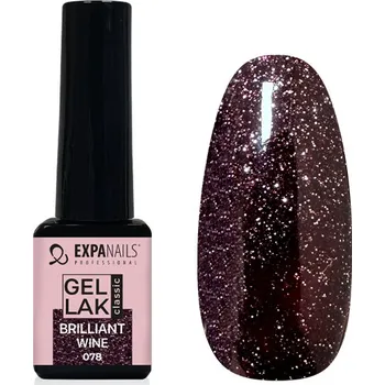 Přípravek na nehty UV/LED Gel lak - Brilliant Wine třpyt 5 ml