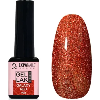 Lak na nehty UV/LED Gel lak - Galaxy Red třpyt - 5 ml