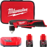 MILWAUKEE C12RAD-202B M12 Pravoúhlá vrtačka - kompaktní, 2x 2,0 Ah 4933441215