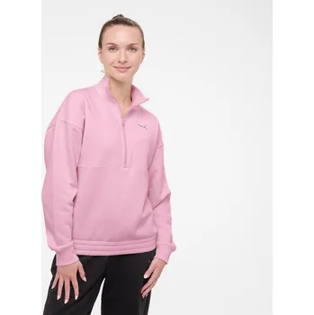 Dámská mikina PUMA Dámská mikina se zipem u krku bavlněná M RŮŽOVÁ