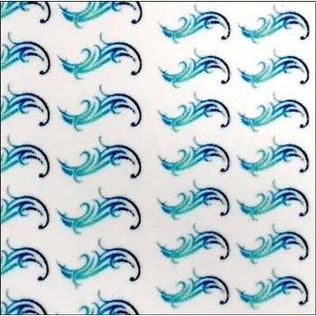 Vodoobtisky - Modrý ornament